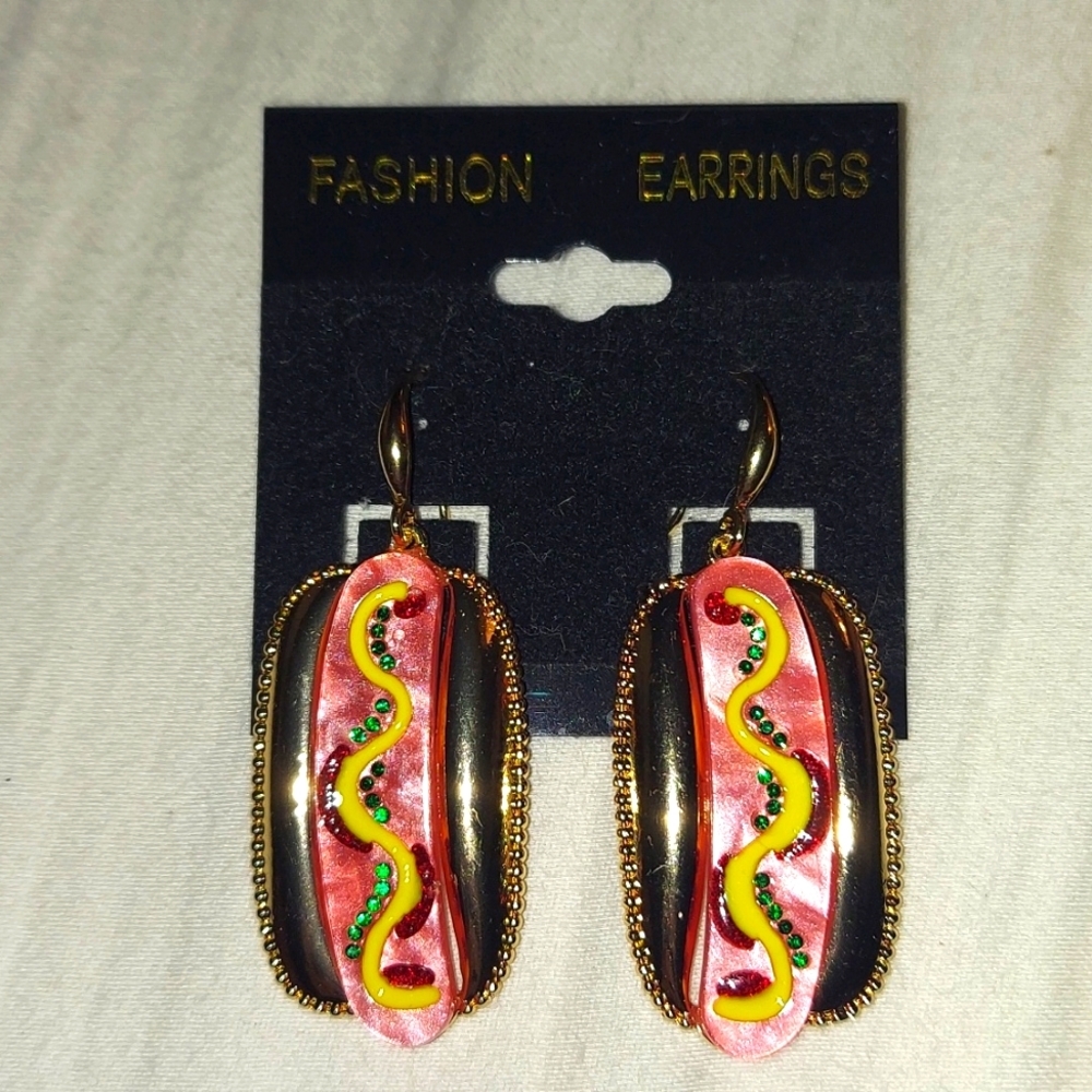 Hot Dog Earrings